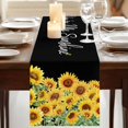 thumbnail image 3 of Table Runners 90 Inches Long Dress Scarves, Sunflowers Farmhouse Coffee/Dining/Kitchen Table Runner for Living Room, Yellow Summer Botanical Elegant Pastoral 13x90 Inch, 3 of 9