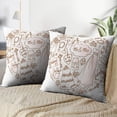 thumbnail image 3 of LALILO Throw Pillow Covers Heart Shape Mrs Mr Bride Groom And Cushion Cover 18" x 18", 494 Pack, 3 of 6