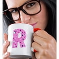 thumbnail image 2 of 3drose, Girls Pink Letter R, 15oz Two-tone Red Mug, 2 of 6