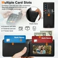 thumbnail image 3 of Dteck Wallet for Samsung Galaxy Z Fold 3 Case with Built-in Glass Screen Protector, Soft PU Leather Card Holder Flip Kickstand Protective Case for Z Fold 3 5G,Black, 3 of 7