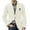 White, variant on CharmCyan Men’s Corduroy Blazer with Cross Print Notched Lapel Single Breasted Casual Jacket Long Sleeve Classic Fit Black L