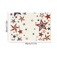 thumbnail image 2 of 250th Anniversary USA Flag Element Linen Placemat, "America" Star & Fireworks Design Patriotic Placemat Decor for 4th of July Independence Day(18x12"), 2 of 5