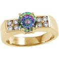 thumbnail image 2 of Tommaso Design� Round Mystic Rainbow Topaz Ring, 2 of 9