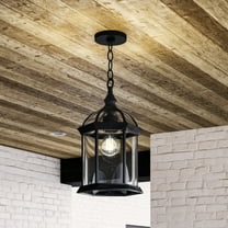 Luxury Transitional Pendant, 13.625H x 7.5W, with Traditional Style, Midnight Black, UHP1378 by Urban Ambiance