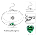 thumbnail image 4 of Beautlace Butterfly Heart Bracelets Anklet for Women,925 Sterling Silver Animal Butterflies Birthstone Link Adjustable Bracelet Jewelry Mothers Day Gift, 4 of 8