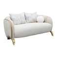thumbnail image 3 of Scotts Square Chenille Loveseat - Cornsilk/Gold, 3 of 9