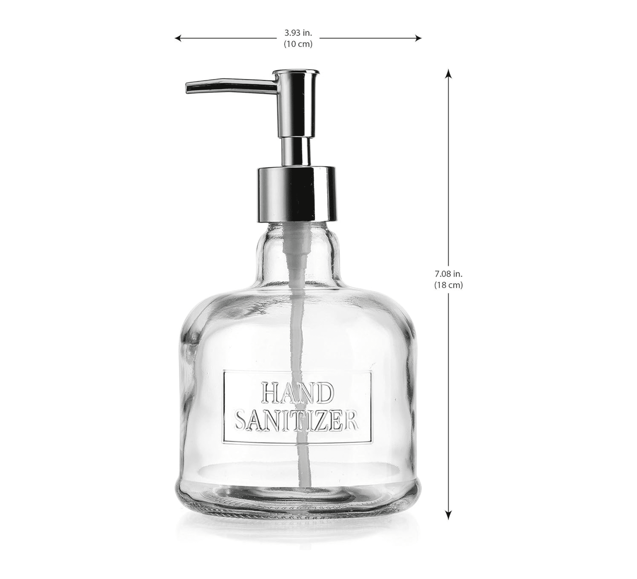 Glass 18 oz Freestanding Soap & Lotion Dispensers