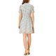 thumbnail image 3 of INSPIRE CHIC Vestido de Chifón con Ropa de Flores y Volantes de Manga Corta Puff XS Azul Claro, 3 of 8
