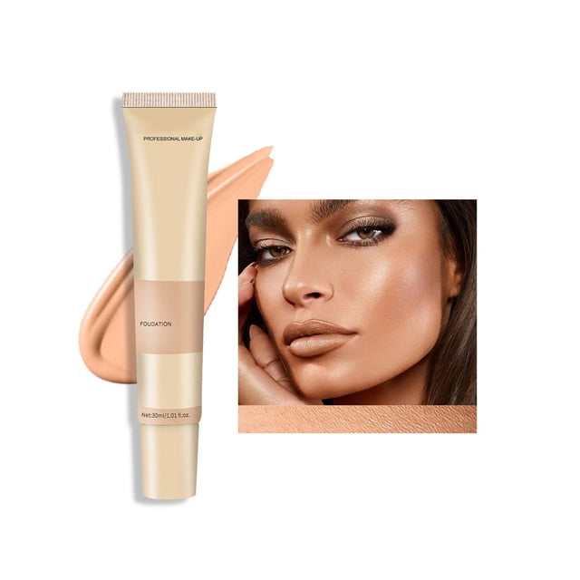 Fond de Teint Correcteur Beauté Durable Imperméable Fond de Teint Contrôle du Sébum Fond de Teint Correcteur Longue Tenue Non Transférable Résistant à la Transpiration et Imperméable 30 ml, Correcteur pour Femmes