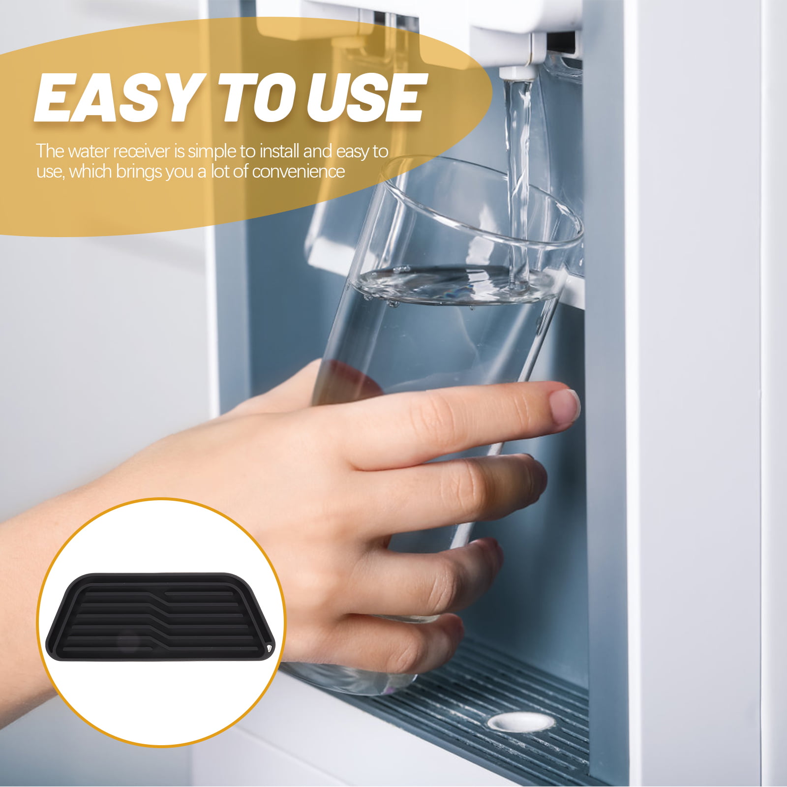 Refrigerator Drip Catcher, Upgrade Silicone Refrigerator Drip Tray,  Protects Fridge And Water Dispenser Pan From Spills, Mineral Build-up And  Water Splatter - Temu
