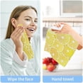 thumbnail image 7 of SKYSONIC 6 PCS Yellow Slices Lemon Washcloths, 12"x12" Cotton Wash Cloths, Highly Absorbent and Soft Face Towels for Bathroom,Gym,Hotel and Spa, 7 of 7