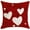 J, variant on romoty Valentine's Day Heart Pillowcase 18" x 18" Decorative Cushion Cover 1pc Romantic Throw Pillow Shell Festive Decoration for Sofa Couch Bed and Anniversary Gift