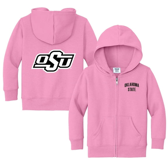 Toddler Chad & Jake Pink Oklahoma State Cowboys Primary Logo Full-Zip Hoodie