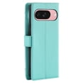 thumbnail image 4 of Wallet Case for Google Pixel 9 / Pixel 9 Pro 6.3-inch, Litchi Leather Flip Zipper Purse Cover with Card Holder, Detachable Wristlet, Kickstand Shockproof Protective Phone Case,Lake blue, 4 of 9