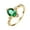 Gold Green, variant on HIJONES Women's Stainless Steel Elliptical Zirconia Ring Engagement Wedding Love Promise Jewelry Silver Blue Size 10