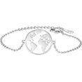thumbnail image 1 of Pulsera ajustable con diseño de mapa del mundo hueco, joyería de acero inoxidable, regalo para mujeres y niñas, 1 of 3