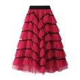 thumbnail image 2 of Txlixc Falda de TUL de estilo femenino de longitud media Txlixc  moda, 2 of 3