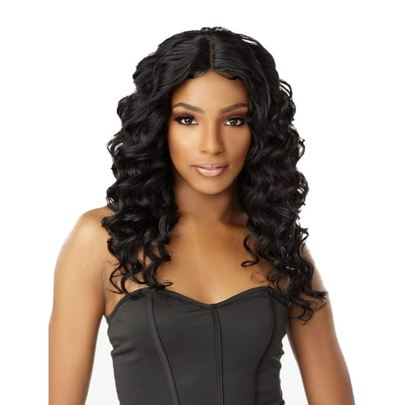 Sensationnel Human Hair Empire Weave Hair - OCEAN WAVE 12" (Color:1 JET BLACK)