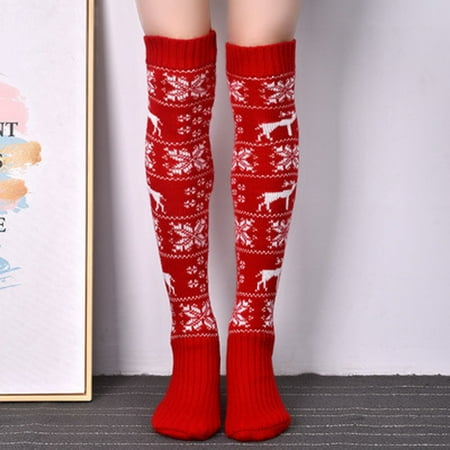 

CHGBMOK Christmas Stockings Christmas Women Fashion Ladies Cotton Middle Tube Socks Stockings Calf Socks