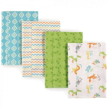 UPC: 0660168017113 | Luvable Friends Baby Cotton Flannel Burp Cloths 4pk Abc One Size