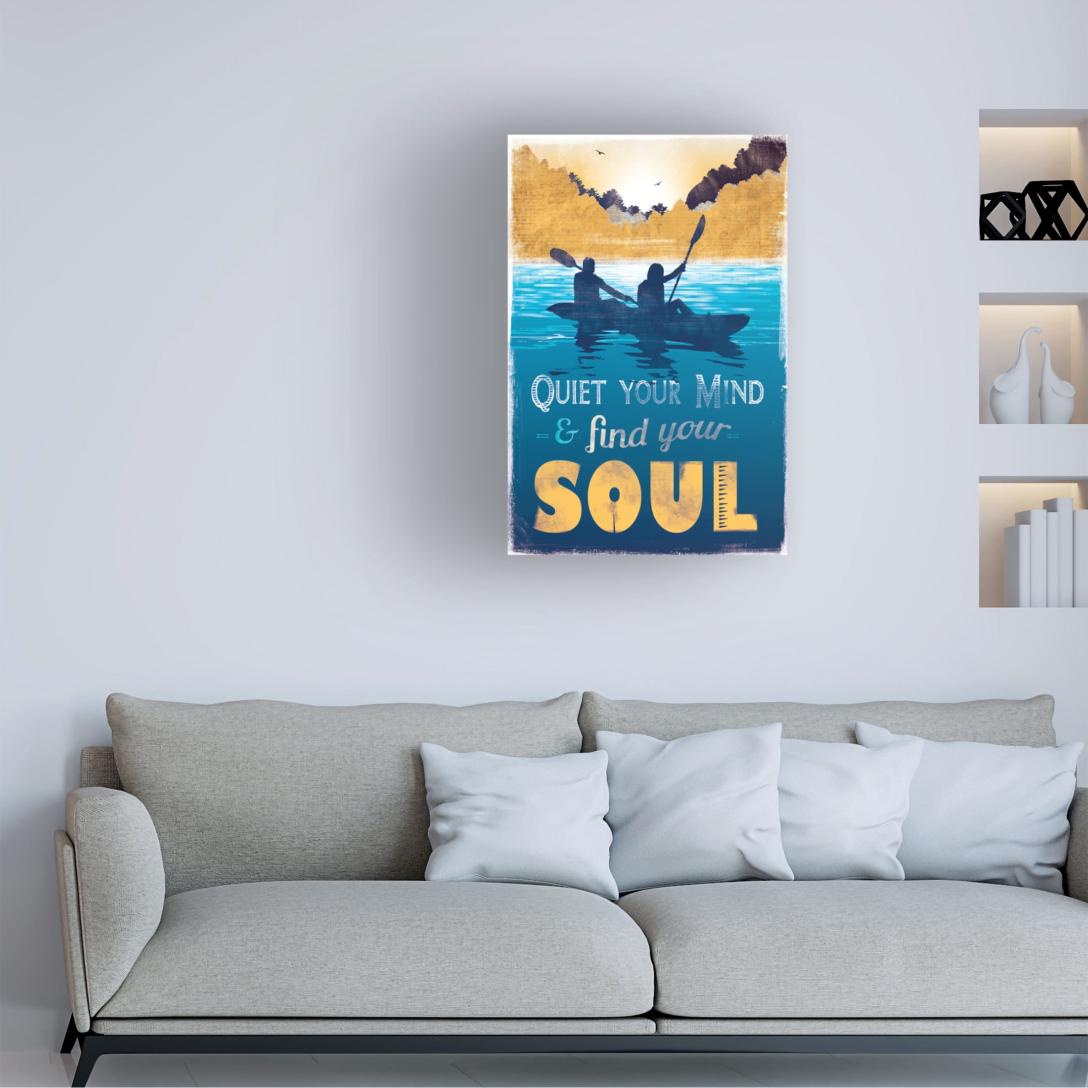 Trademark Fine Art Judi Bagnato Quiet Mind Find Soul Canvas Wall Art