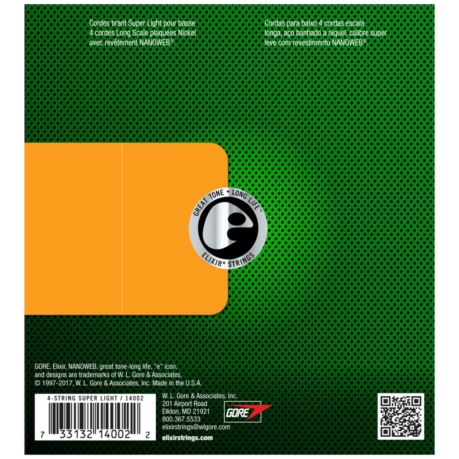 Elixir Strings Nanoweb Bass strings 40-95 Super Light/Long Scale