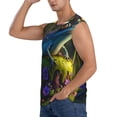 thumbnail image 3 of Pofeuu Cute Blue Frog Print Men's Muscle T-Shirt, Sleeveless, Muscle Tank, Classic Muscle Tee Top For Men Casual Sleeveless Muscle T-Shirt Trendy Clothes-Medium, 3 of 7