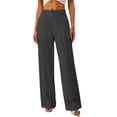 thumbnail image 2 of Dress Pants Women 2026 Elastic High Waist Wide Straight Leg Trousers Business Casual Office Work Pants Slacks, 2 of 5