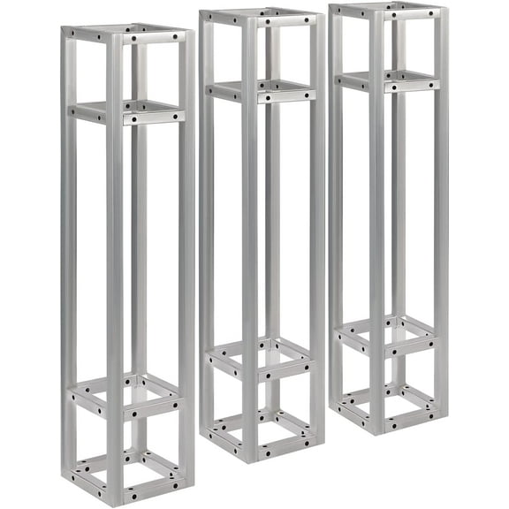 Square Box Trusses Segment Kit of 3, 7.87 * 7.87 * 39.37in Portable DJ Lighting Truss, Stage Lighting Truss for Wedding Trusses, Stage Background Construction, Hanging Advertising Spray Cloth