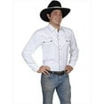 thumbnail image 1 of Scully P-726-WHT-XXL Mens Western Shirt - White- 2 Extra Large, 1 of 2