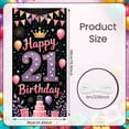 thumbnail image 2 of Pink Gold Happy 21st Birthday Banner Princess  21 Birthday Display Royal Crown Colorful Balloons Birthday Backdrop for 21st Birthday Party Princess Birthday Celebration Indoor Decoration, 2 of 8