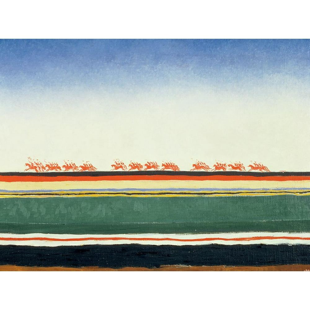 Red Cavalry, 192832 Russian Abstract Fine Art Landscape