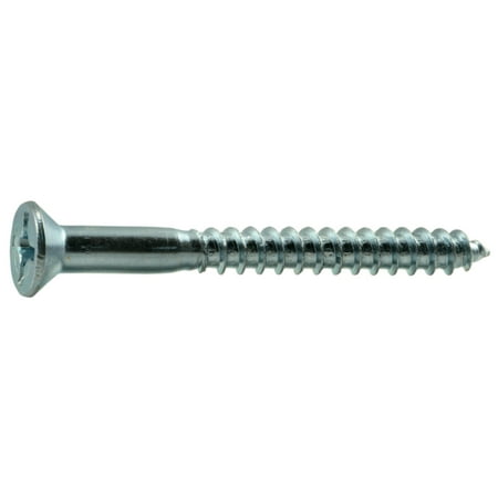 

#12 x 2-1/4 Zinc Plated Steel Phillips Flat Head Wood Screws WSFS-425