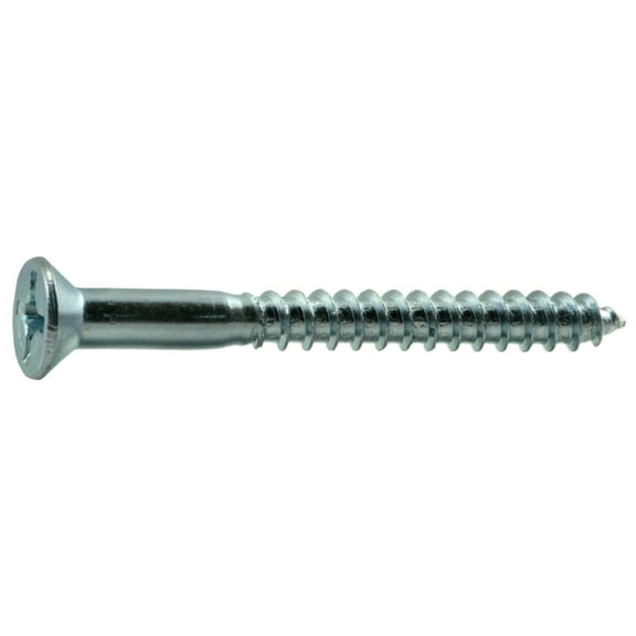 #12 x 2-1/4" Zinc Plated Steel Phillips Flat Head Wood Screws WSFS-425