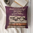 thumbnail image 3 of YINGXI  Funny Quotes Go Away I'm Reading Throw Pillow Case, Gift for Book Lover Friend, Bedroom Reading Book Club Decor,Black Linen Cushion Cover for Sofa Couch Bed (Purple) 24x24in, 3 of 5