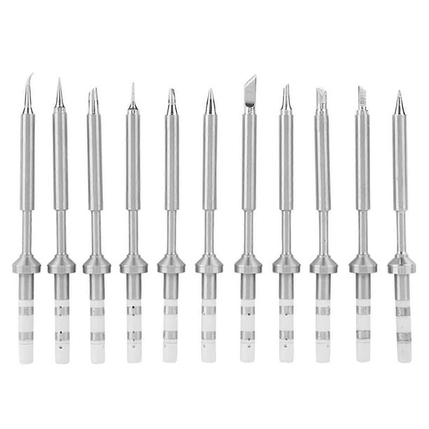Mini pointes de fer à souder en acier inoxydable de remplacement pour fer à souder TS100 (lot de 11 pièces)