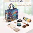 thumbnail image 4 of Forest Mushrooms Houses Corduroy Tote Bag Handbag Large Messenger Bag Shoulder Crossbody Zipper Bag Purse, 4 of 8