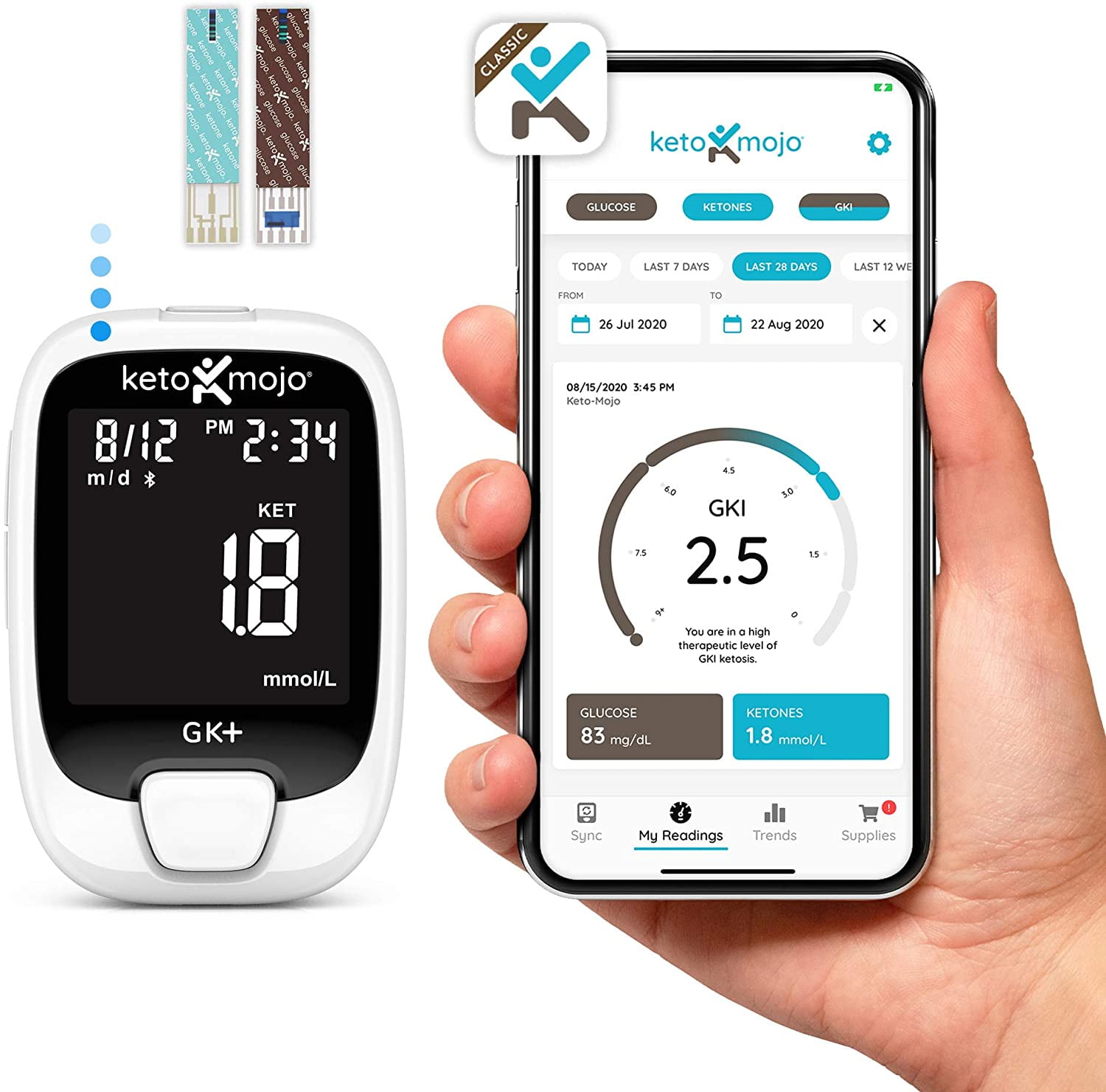 New KETOMOJO GK Blood Glucose & ?Ketone Dual Ubuy Nepal