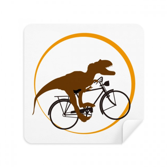 Dinosaur Cycling Moon Art Deco Fashion Glasses Cloth Screen Cleaner Suede Fabric 2 Pack