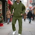 thumbnail image 2 of Sweatsuits for Men 2 Piece Set Track Suit Fleece Zip Up Hoodie and Sweatpants Jogging Sweat Suit Athletic Outfit Zipper Hoodie Hooded Sweatshirts 2 Piece Set for Men Pants para Hombre Fall Outfits, 2 of 5