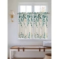 thumbnail image 2 of Teal Green Eucalyptus Living Room Curtains 2 Panel, Farmhouse Weeping Leaves Linen Cafe Window Treatment, Farmhouse Bedroom Bathroom Kitchen Curtains Drapes 104"x54", 2 of 6
