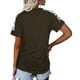 thumbnail image 3 of Tops Cortos para las Mujeres Imprimidos Cuello Redondo Suelto Manga Corta Superior, Tops Sueltos para las Mujeres, 3 of 7