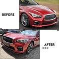 thumbnail image 4 of For 2014-2017 INFINITI Q50 Sport Model Glossy Black Front Bumper Lip Spoiler, 4 of 13