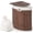 Brown, variant on Corner Laundry Hamper with Lid, 58 L Bamboo Laundry Basket with Removable Liner & Handle, Triangle Clothes Hamper for Small Spaces, Bedroom, Bathroom, Laundry & Living Room (Bamboo)