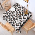thumbnail image 2 of White Cow Black Spot Head Pattern Square Tablecloth,Waterproof Square Table Cover,Wipeable Spillproof Washable Table Cover for Home Kitchen Party Decor 60"x60"(152x152cm), 2 of 6