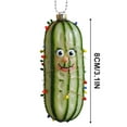thumbnail image 3 of Multi Functional Acrylic Decorative Christmas Tree Pendant Cute Mini Cucumber Christmas Pendant, 3 of 5