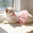 thumbnail image 6 of Nkmbld Pet Dresses Lightweight Puppy Princess Dress with Bowknot for Small Medium Dogs Cats, Summer Sleeveless Puppy Clothes for Birthday Party Wedding, 6 of 8