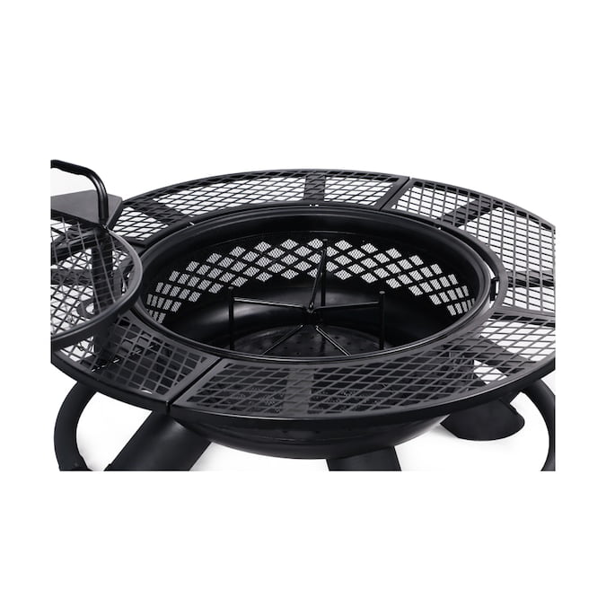 Srfp96 Ranch Fire Pit With Grill 47 In, Big Horn 47 Wood Burning Ranch Fire Pit