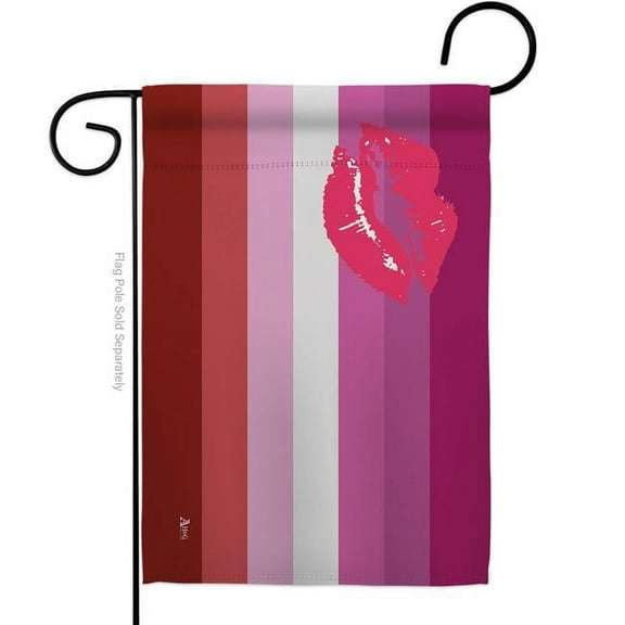 Americana Home & Garden G149014-BO Lipstick lesbian Support Pride 13 x 18.5 in. Double-Sided Decorative Horizontal Garden Flags for House Decoration Banner Yard Gift