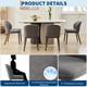 thumbnail image 4 of Set of 2 brown wood dining sillas: gris oscuro sponge - forrado fabric, ergonomic back, 4 of 6
